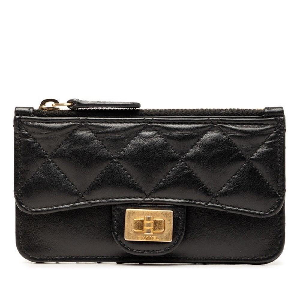 Chanel Matelasse Lambskin Coin Case Black